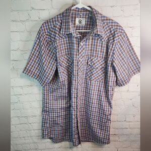 Men's Corral West pearl snapped shirt, size Large